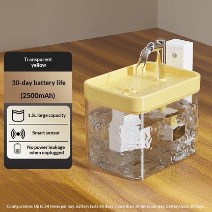 Smart Cat Water Fountain – Wireless Sensor Auto Pet Dispenser