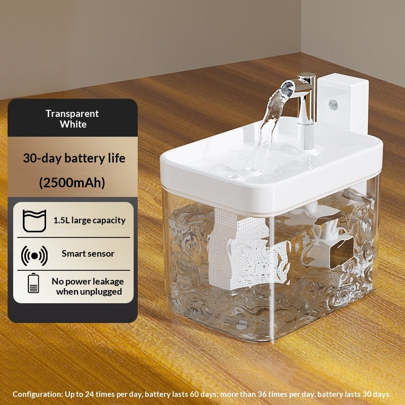 Smart Cat Water Fountain – Wireless Sensor Auto Pet Dispenser